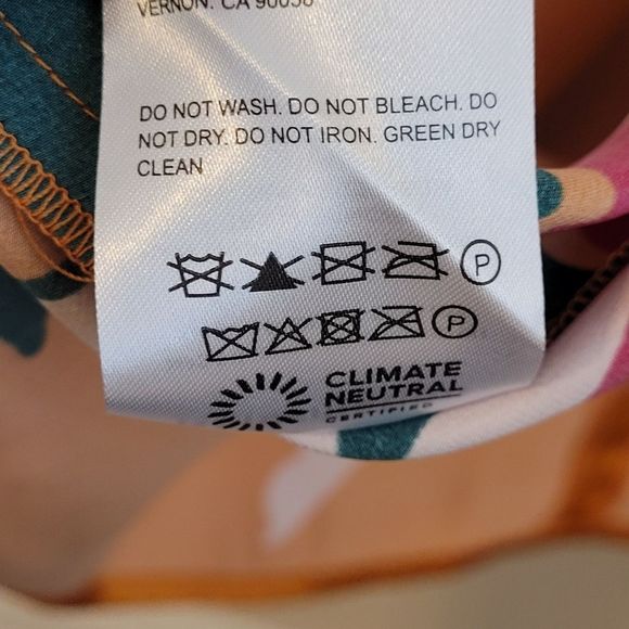 Reformation Marguerite Silk Midi Dress In Electra Floral Orange - Picture 12 of 13